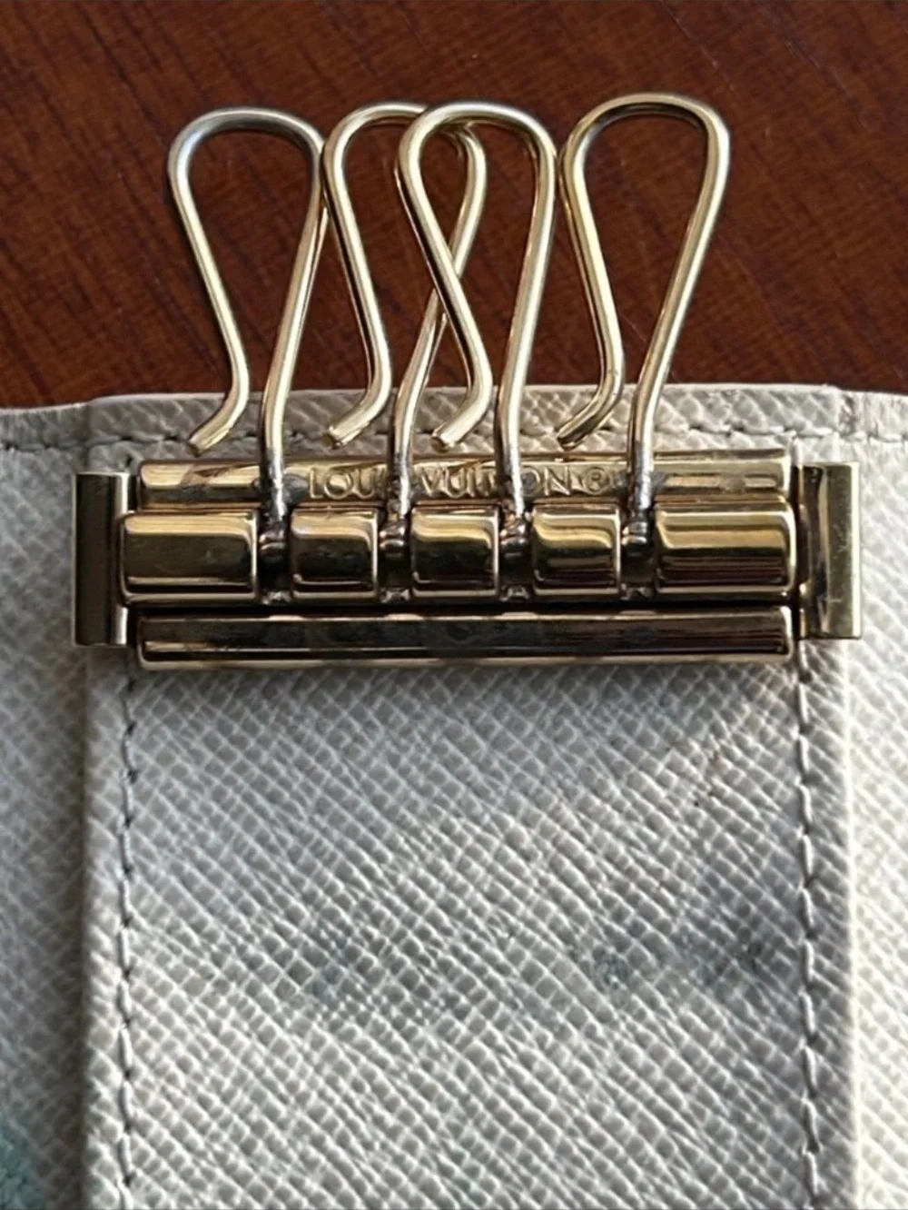 Louis Vuitton Damier Azur key holder